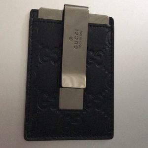 black Gucci money clip